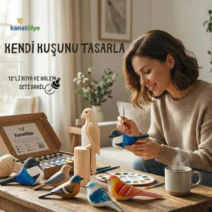 Kanatölye™ Dekoratif Kuş Tasarım Kiti - kanatölye
