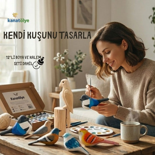 Kanatölye™ Dekoratif Kuş Tasarım Kiti - kanatölye
